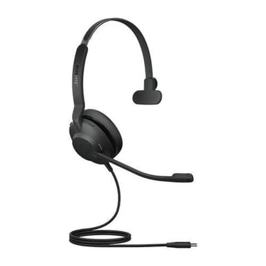 Jabra Evolve2 30, UC Mono, Headset, Headset, Kontor/Callcenter, Sort, Mono, Besvar/afslut opkald, Slå lyden fra, Afspil/pause, Track , Volume +, Volume -
