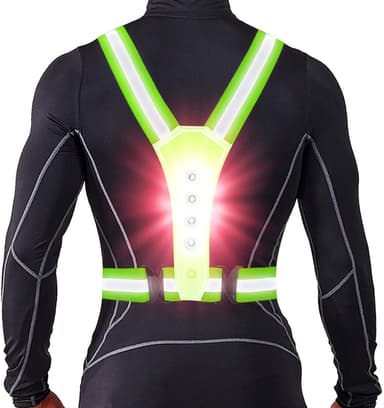 Refleksvest med LED Lys til Løb, Cykling & | Elgiganten