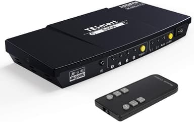 NÖRDIC HDMI Switch 4-1 4K60Hz Ultra HD 4: 4: 4 HDCP2: 2 HDR10 SPDIF og stereo Dolby DTS HD PS3 / 4/5, Xbox, Apple TV, Chromecast Nintendo switch