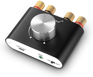 Bluetooth 5.0 stereo digital lydforstærker 2x50W AUX / USB / BT