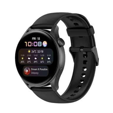 Sport Armbånd Huawei Watch 3 Pro - Sort