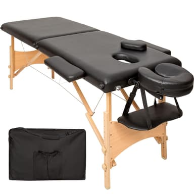 Massagebriks med 2 zoner, 5cm polstring + taske - sort