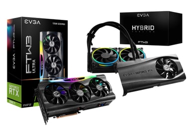 EVGA GF RTX 3080 Ti FTW3 ULTRA GAMING + HYBRID Kit Cooler BU Elgiganten