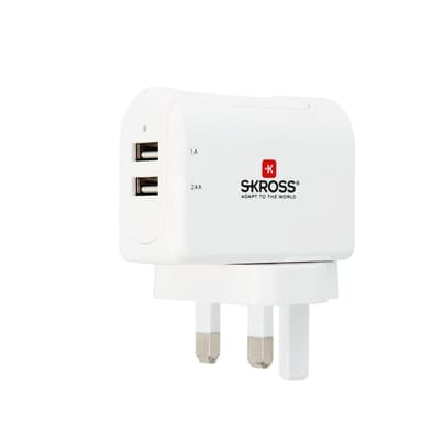 USB-oplader 2-port 3.4A UK
