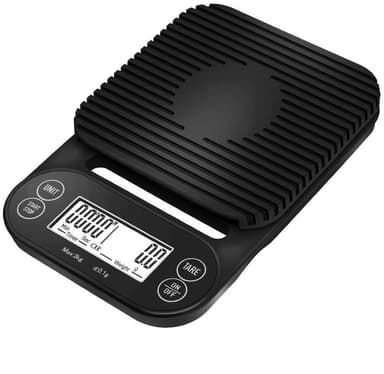 Digital køkkenvægt / kaffevægt 3 kg Sort