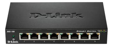 D-Link 8-port Gigabit Ethernet metalhus, ikke-styret lyskontakt