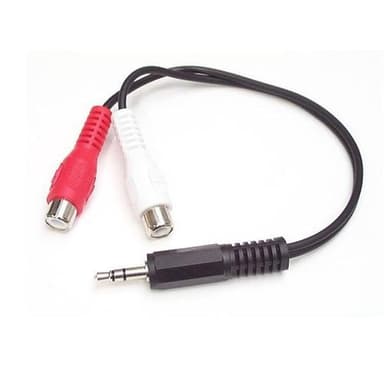 StarTech.com MUMFRCA, 3.5mm, Hanstik, 2 x RCA, Hunstik, 0,15 m, Sort