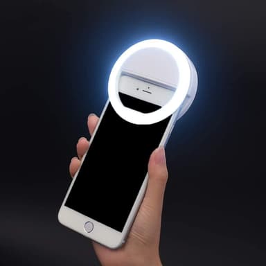 Selfie-lampe til telefonens LED, hvid