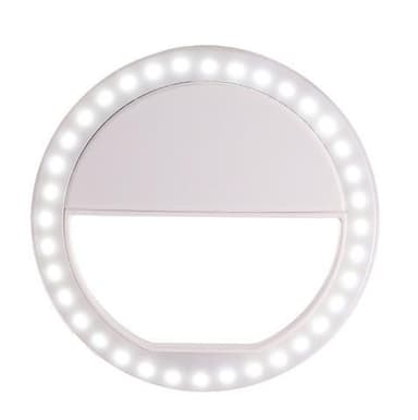 Selfie-lampe til telefonens LED, hvid