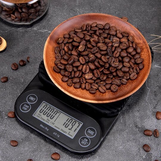 Digital køkkenvægt / kaffevægt 3 kg Sort