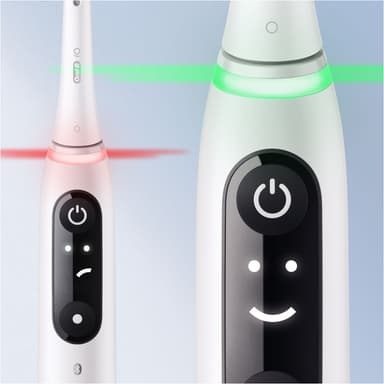 Oral-B iO6 Sensitive elektrisk tandbørste Duo Pack 378198 (hvid/pink)