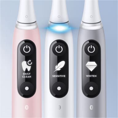 Oral-B iO6 Sensitive elektrisk tandbørste Duo Pack 378198 (hvid/pink)