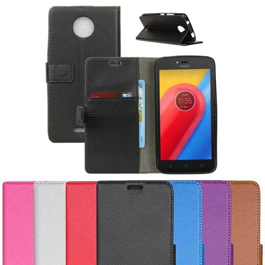 Wallet 2-kort Motorola Moto C (XT1754)  - lyserød