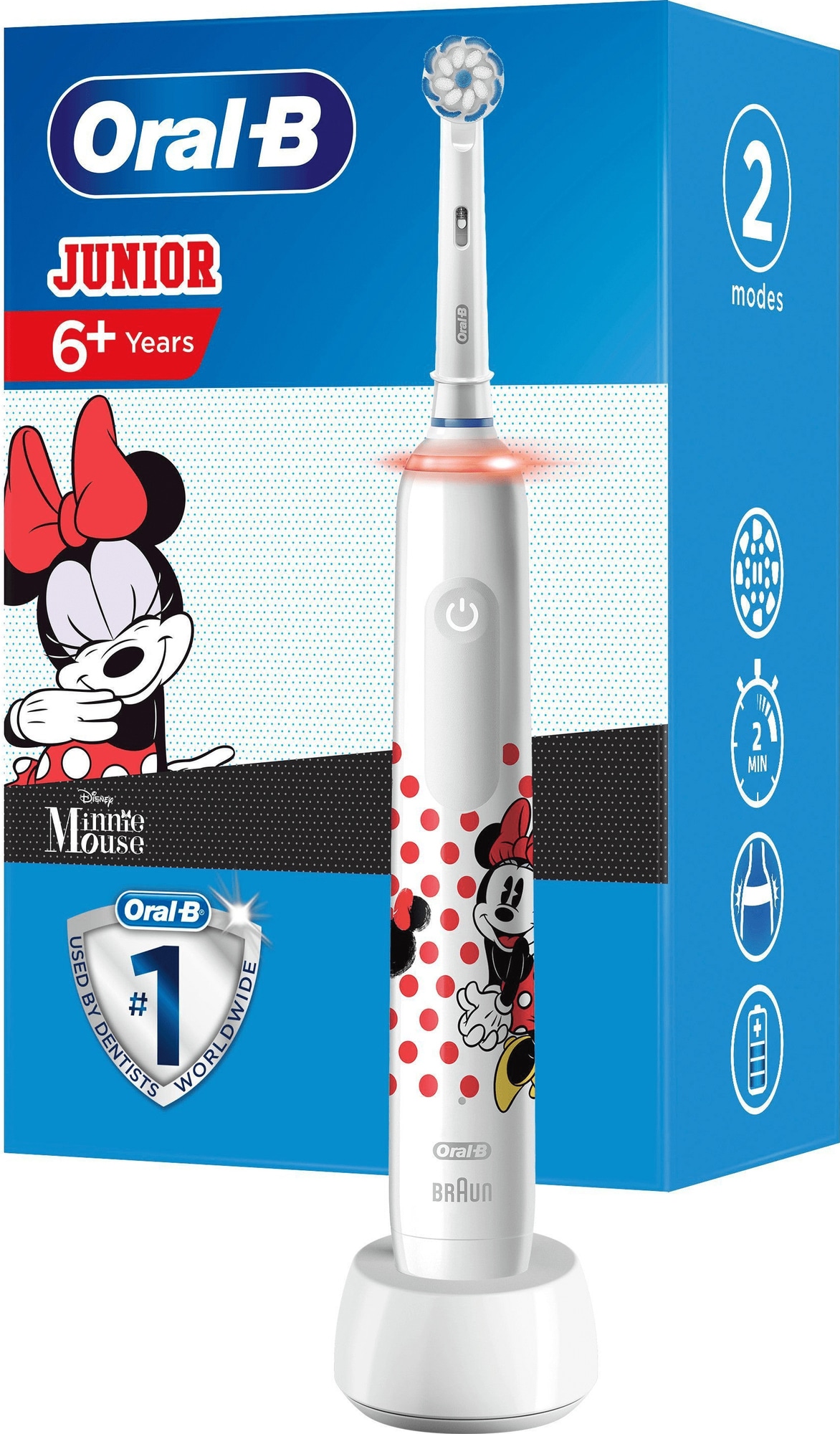 Oral-B Pro3 Junior Minnie Mouse elektrisk tandbørste 396123 (hvid) thumbnail