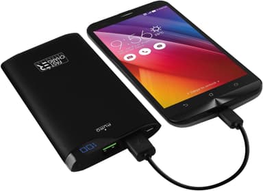 Puro powerbank 6000 mAh, 2,1A - sort