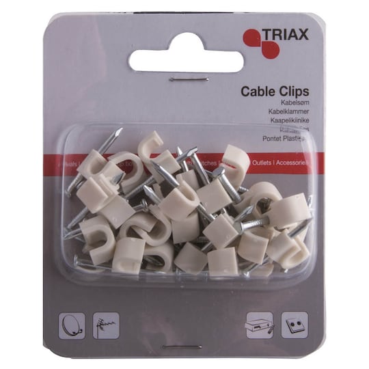 Triax kabelsøm - hvid
