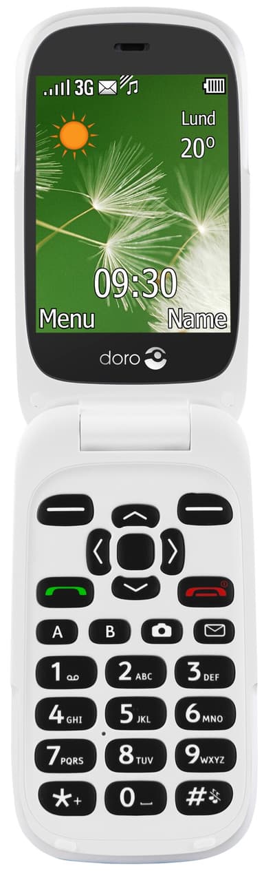 Doro 6521 mobiltelefon rød/hvid