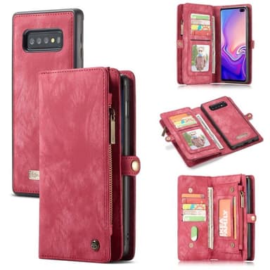 CaseMe Wallet 11-kort Samsung Galaxy S10 Plus (SM-G975F)  - rød