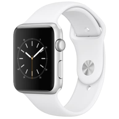 Apple Watch Series 1 Sport - 42 mm - sølv alu/hvid rem