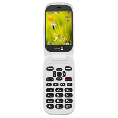 Doro 6526 mobiltelefon - stål/hvid