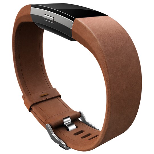 FitBit Charge 2 armbåndsrem i læder L - brun