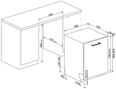 Smeg opvaskemaskine STL323DALH fuldintegreret