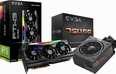 EVGA GeForce RTX 3070 Ti FTW3 ULTRA GAMING + EVGA 750W BQ BU
