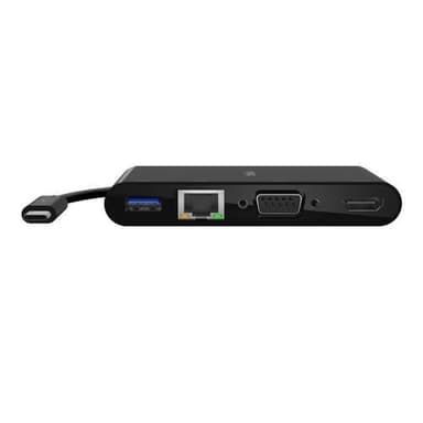 Belkin AVC005BTBK, USB 3.2 Gen 1 (3.1 Gen 1) Type-C, HDMI, RJ-45, USB 3.2 Gen 1 (3.1 Gen 1) Type-A, VGA, 3840 x 2160 pixel, Sort, 304 mm, 194 mm