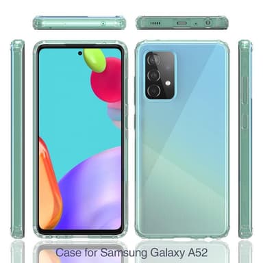 Til Samsung Galaxy A52 5G Klar Akryl+TPU Bagtaske