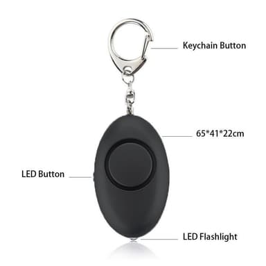 Assault alarm 125 dB Sort