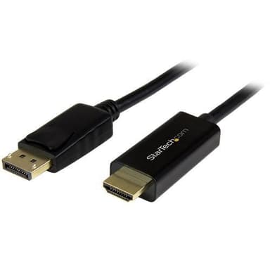 initial Installation Stor StarTech.com DP2HDMM2MB, 2 m, HDMI Type A (Standard), DisplayPort, Hanstik,  Hanstik, Lige | Elgiganten