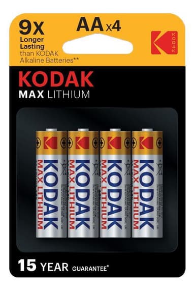 Kodak Max lithium AA batteri (4 stk.)