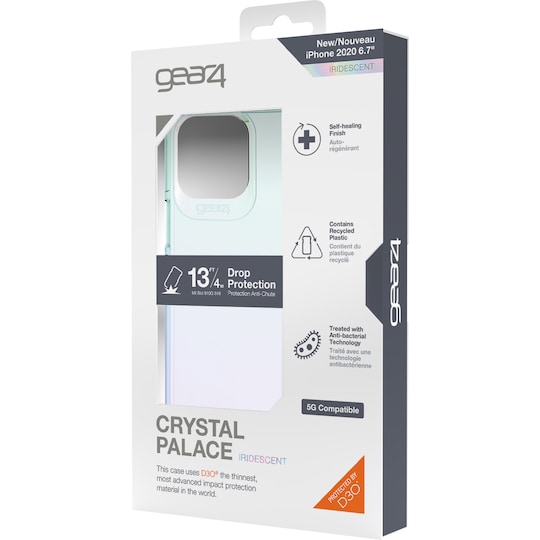 GEAR4 Crystal Palace iPhone 12/12 Pro cover (gennemsigtigt)