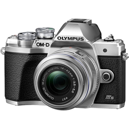 Olympus E-M10 Mark IIIS kompakt systemkamera (sølv)