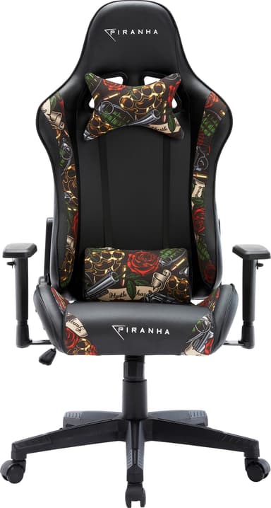 Piranha Bite gaming stol (guns and roses design)