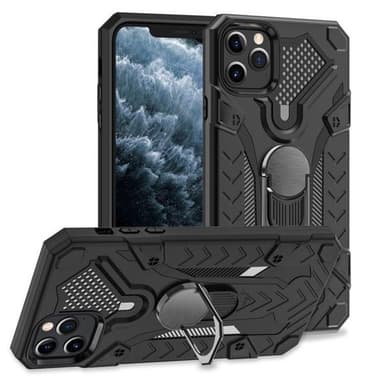 Armor Knight beskyttelsescover med roterende støtte til iPhone 11 Pro Max - Sort