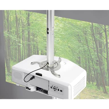 SpeaKa Professional Projector Projektor-loftholder Vippebar, Drejbar Gulv-/loftafstand (max.): 106 cm Sølv
