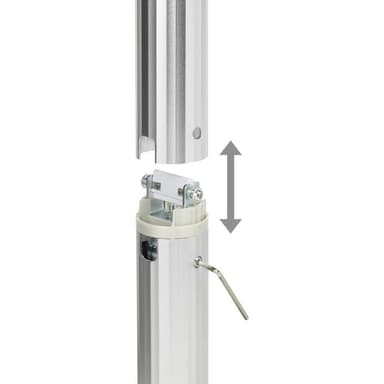 SpeaKa Professional Projector Projektor-loftholder Vippebar, Drejbar Gulv-/loftafstand (max.): 106 cm Sølv