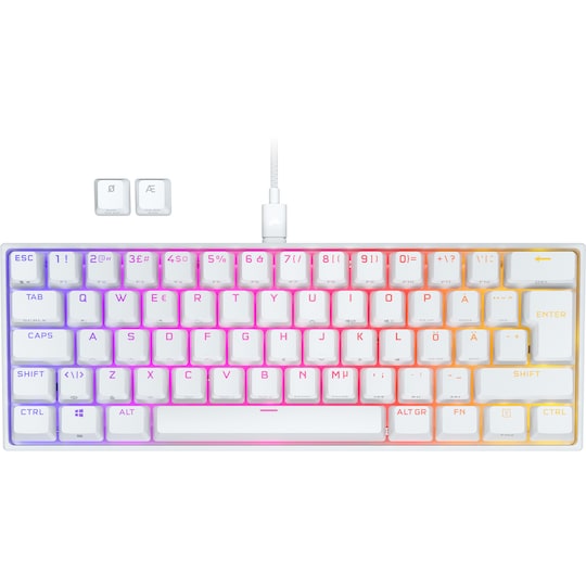 Corsair K65 RGB Mini gaming tastatur (hvid)
