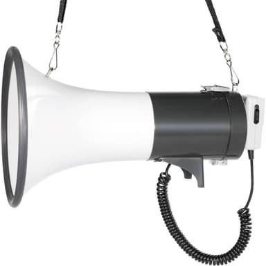 SpeaKa Professional JE-583 Megafon med håndmikrofon, med holdesele, Integreret lyd