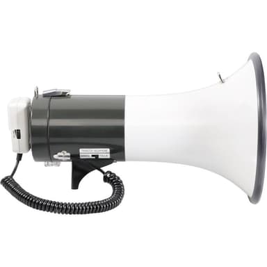 SpeaKa Professional JE-583 Megafon med håndmikrofon, med holdesele, Integreret lyd
