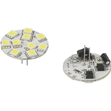 Renkforce 792438 LED (RGB) Energiklasse A (A++ - E) G4 Stiftsokkel 1.5 W = 10 W Koldhvid (Ø x L) 30 mm x 30 mm
