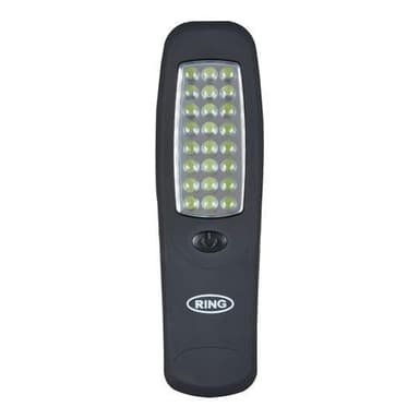 Flad standard arbejdslampe, krog og magnet med 2 x AA