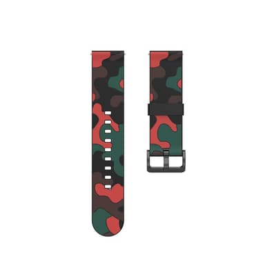 Garmin Vivo Active 3 / Move / HR 245M / 645 Camouflage Armbånd Rød / Grøn