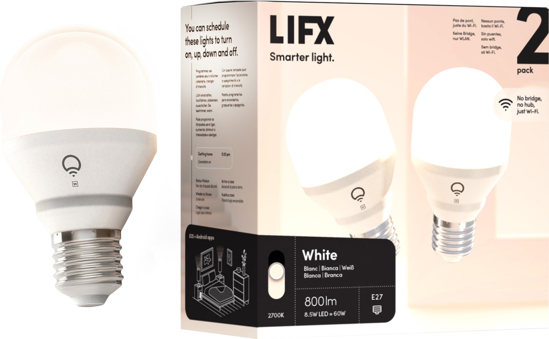 LIFX smart LED-pære 6324973 (2-pak) thumbnail