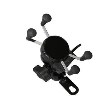 Universal Motorcykel Mobilholder med USB Lader