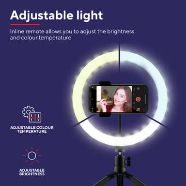 Trust Maku Ring Light vlogging sæt 10" LED ringlys