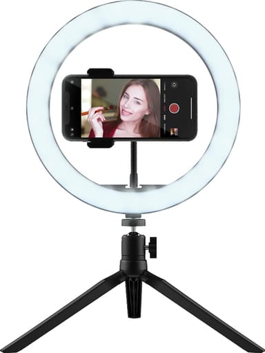 Trust Maku Ring Light vlogging sæt 10" LED ringlys