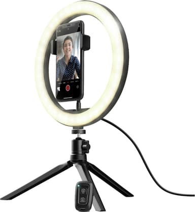 Trust Maku Ring Light vlogging sæt 10" LED ringlys