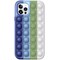 IPhone 12 / iPhone 12 Pro etui Fidget bobler blå / grøn / hvid